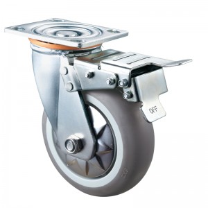 헤비 듀티-회색 TPE 휠이있는 크롬 도금 하우징